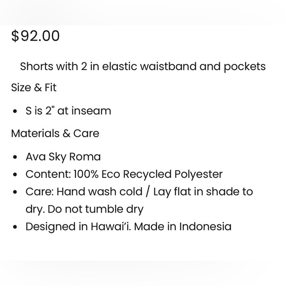 Fighting Eel Ava Sky Kahea Short Small Forest Koi NWT - Picture 9 of 10